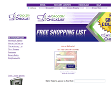 Tablet Screenshot of mygrocerychecklist.com